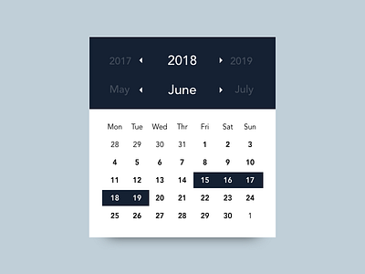 date picker - dailyUi 080