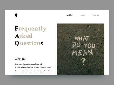 FAQ - dailyUi 092