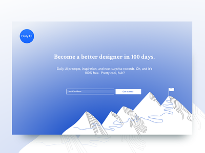 Daily UI Landing Page - dailyUi 100 challenge daily ui challenge dailyui dailyui100 landing page landscape
