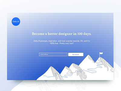 Daily UI Landing Page - dailyUi 100