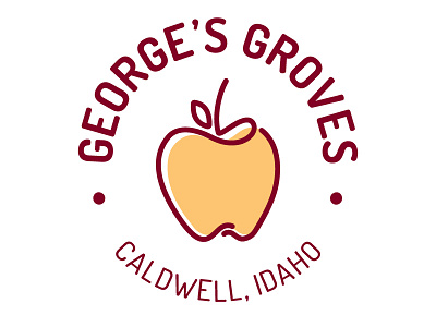 George's Groves 2d apple art design graphic design grove illustration line logo logo design orchard vector