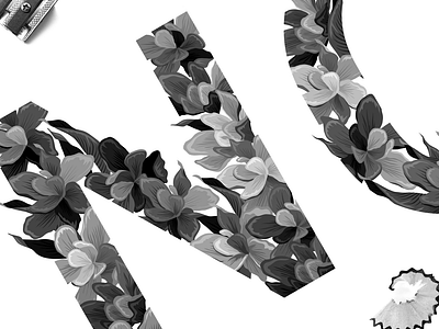 Mono 26 alphabet artwork botanical drawing floral font handdrawn illustration letter portfolio typeface typo typography vector