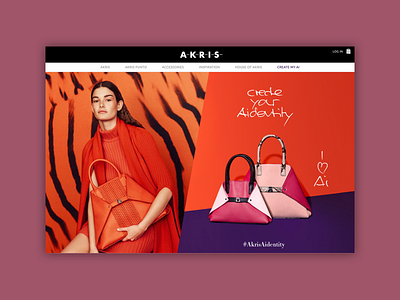Akris Fashion Label bag creator concept design development fashion microsite mobile shop ui ux website xml