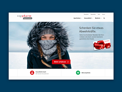 Toppharm Swiss pharmacy chain design health portal pharmacy ui ux web website