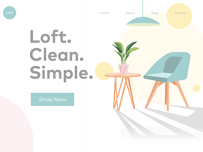 Loft Style clean graphic design interior lofts simple