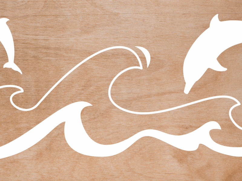 Cut-out wood illustration silhouettes cutout kids modern plywood illustration