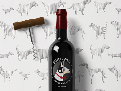 Dapper Dingo blue heeler dog dog icon dog illustration dog logo illustration illustrator label design packaging wine wine branding wine label