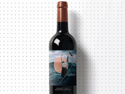 In Undertow collage packaging wine wine label
