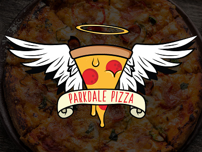 Parkdale Pizza angel branding logo logo design pizza restaurant restaurant branding wings