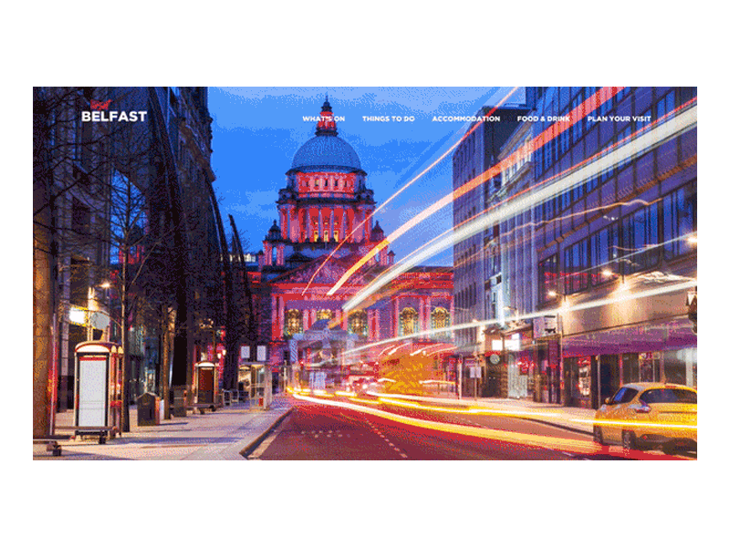 Visit Belfast belfast holiday interaction interaction design muzli photography ui ui ux uidesign ux website website design