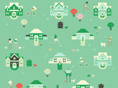 Neighborhood 1 character design illustration neighborhood