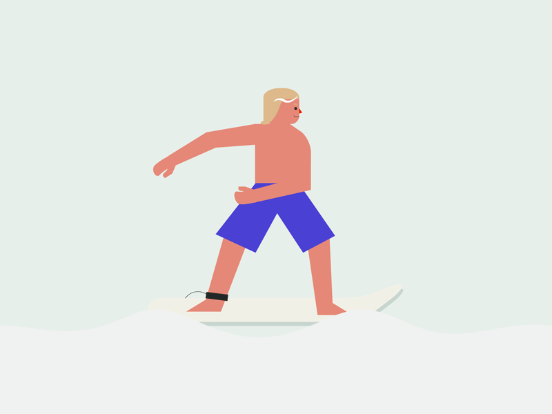 surfer animated gif beach boy character animation illustration surf