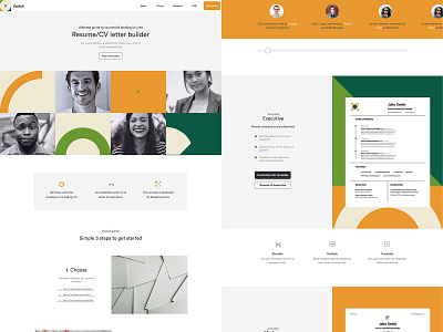 Switch Landing Page brand cv design geometric identity landing letter page resume template ui ux web