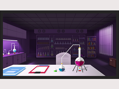 chemical lab illustration