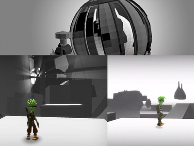 Game design: Green 3d 3d art 3d design 3d maya game design level design