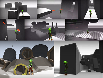 Game design: Green 3d 3d art 3d maya game design level design