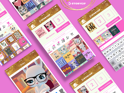 Storygif app design app design colour scheme flow design interface design texture design ui design