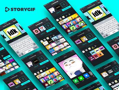 Storygif app design app design colour palette flow design interface uidesign user experience design