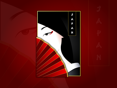 - Japan inspired - design geiko geisha illustration japan poster vector