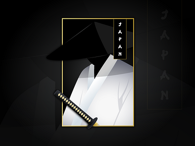 - Japan inspired - design illustration japan poster samurai vector