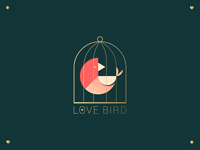 Love bird branding design illustration logo vector