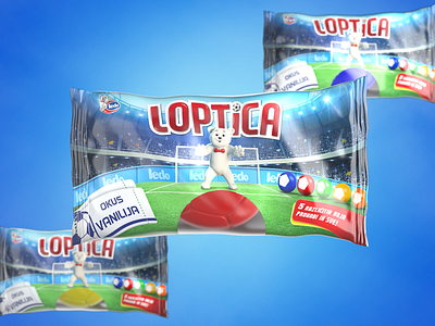 Ledo Ice cream 'Loptica' design icecream illustration package design