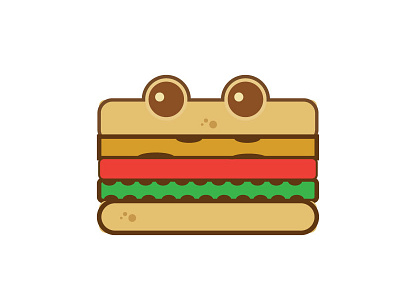 Flat Sandwich flat logo logo design sandwich ui design