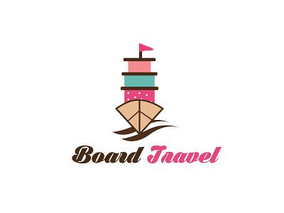Board Travel flat flat logo logo travel ui design