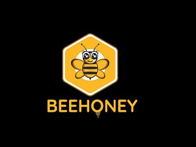 Bee Honey logo bee flat logo designer logo. flat logo music logo ui design ui ux