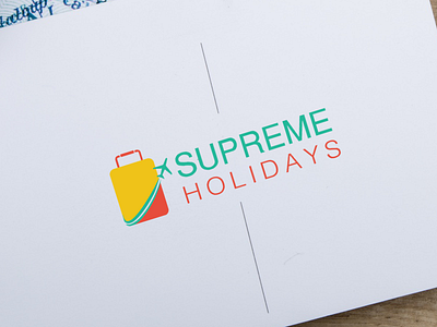 Supreme Holidays flat logo designer logo. flat logo travel logo ui design ui ux