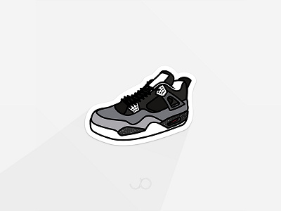 Jordan 4 Sticker flat design icon illustration sticker