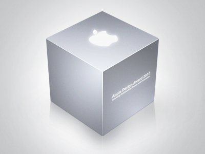 Apple Design Award ada apple award cube design gray