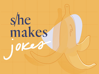 Branding for s/he workshops for women banana branding design illustration