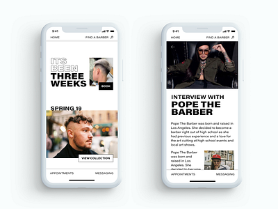 Barber App Concept app design ios ui