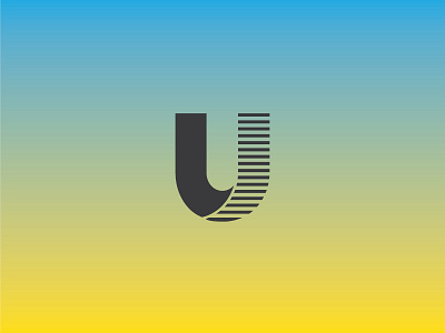 U Logo design gradient letter letteru logo u vector