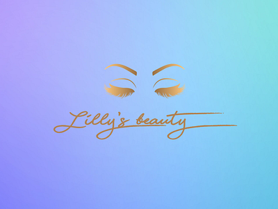 Lilly's Beauty a brand design gradient letter logo logos mark new vector