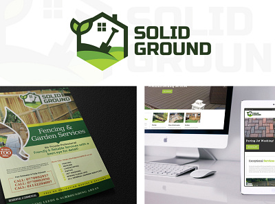 SolidGround Logo, Flyer and Web brand branding design flyer letter logo print website