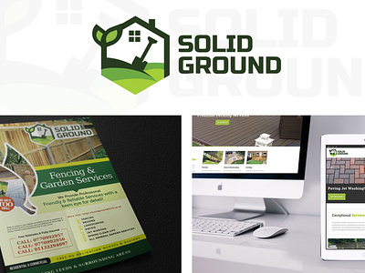 SolidGround Logo, Flyer and Web brand branding design flyer letter logo print website