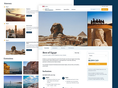 Travel Discounters – Trip Details marketing travel travel agency web design webflow website