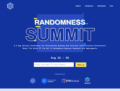 Randomness Summit Website conference summit web design website