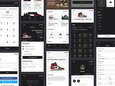 Sneaker App Screens mobile mobile app mobile app design shoes sneakers ui ui design