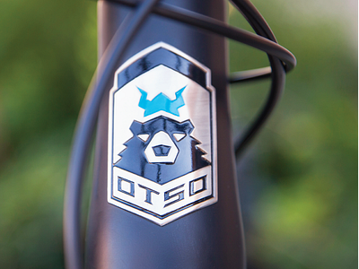Otso Headbadge bear bicycle headbadge identity logo