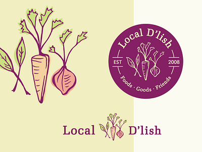 Local D'lish Logo Design identity logo seal