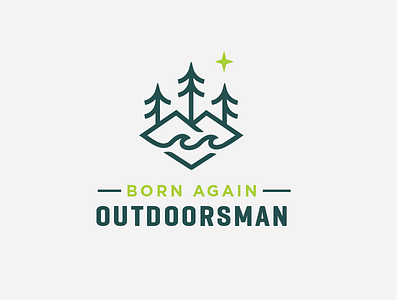 Born Again Outdoorsman identity logo outdoor