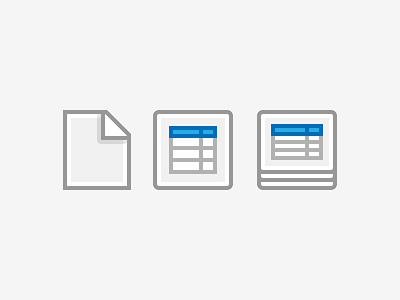 Simple Icons document icons light minimalistic simple stack table vector