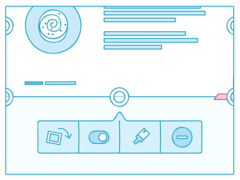 Wireframe wireframe toolbar uit understandit icons brush slider rotate reset