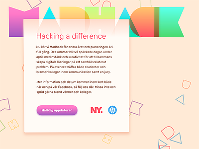 Madhack landing page hackathon landing page madhack ny ny collective particles pixi.js website
