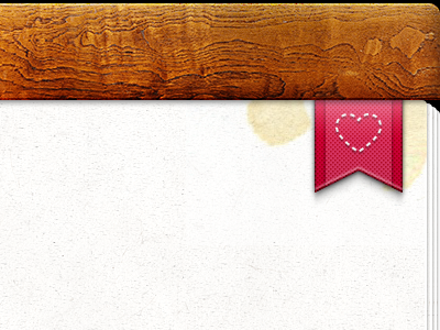 Favorite bookmark bake baking dark wood favorite heart iphone pages paper retina ribbon tag wood