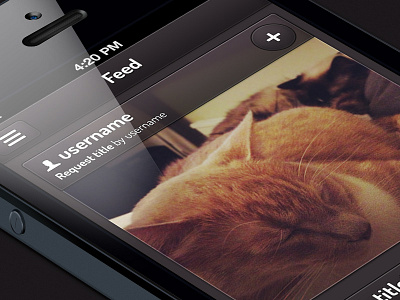 Feed01 Preview app dark feed header iphone photo share user