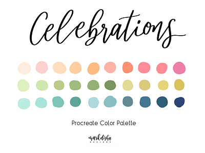 Celebrations Color Palette for Procreate color happy ipad pro palette procreate swatch
